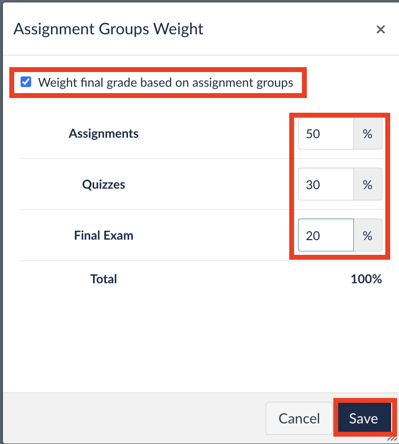 university assignment weighting