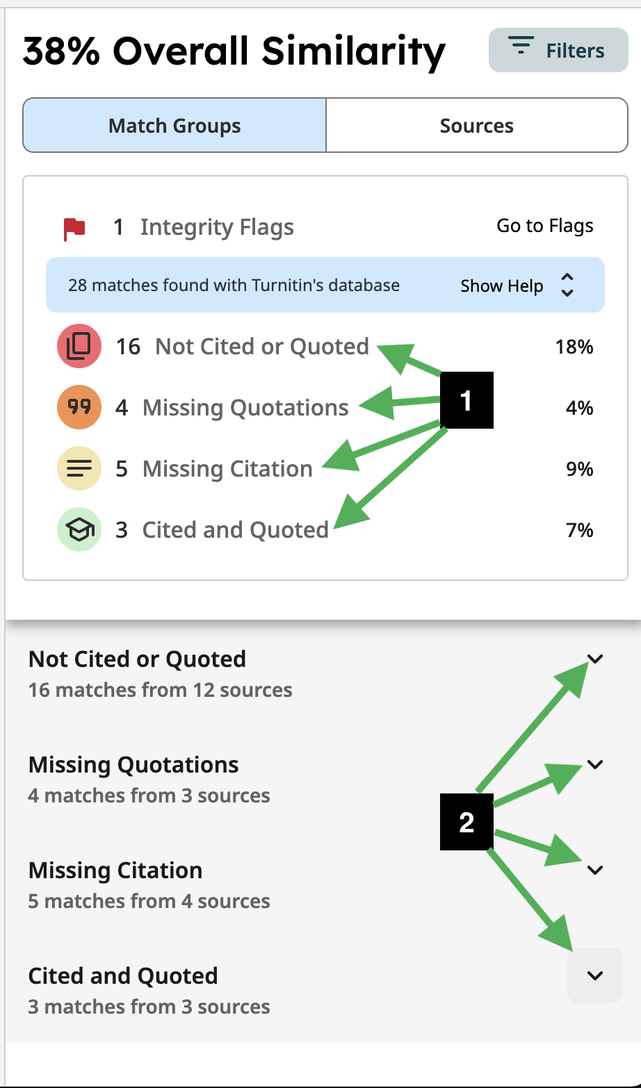 How to interpret the Turnitin Similarity Report (Instructors) – UC 