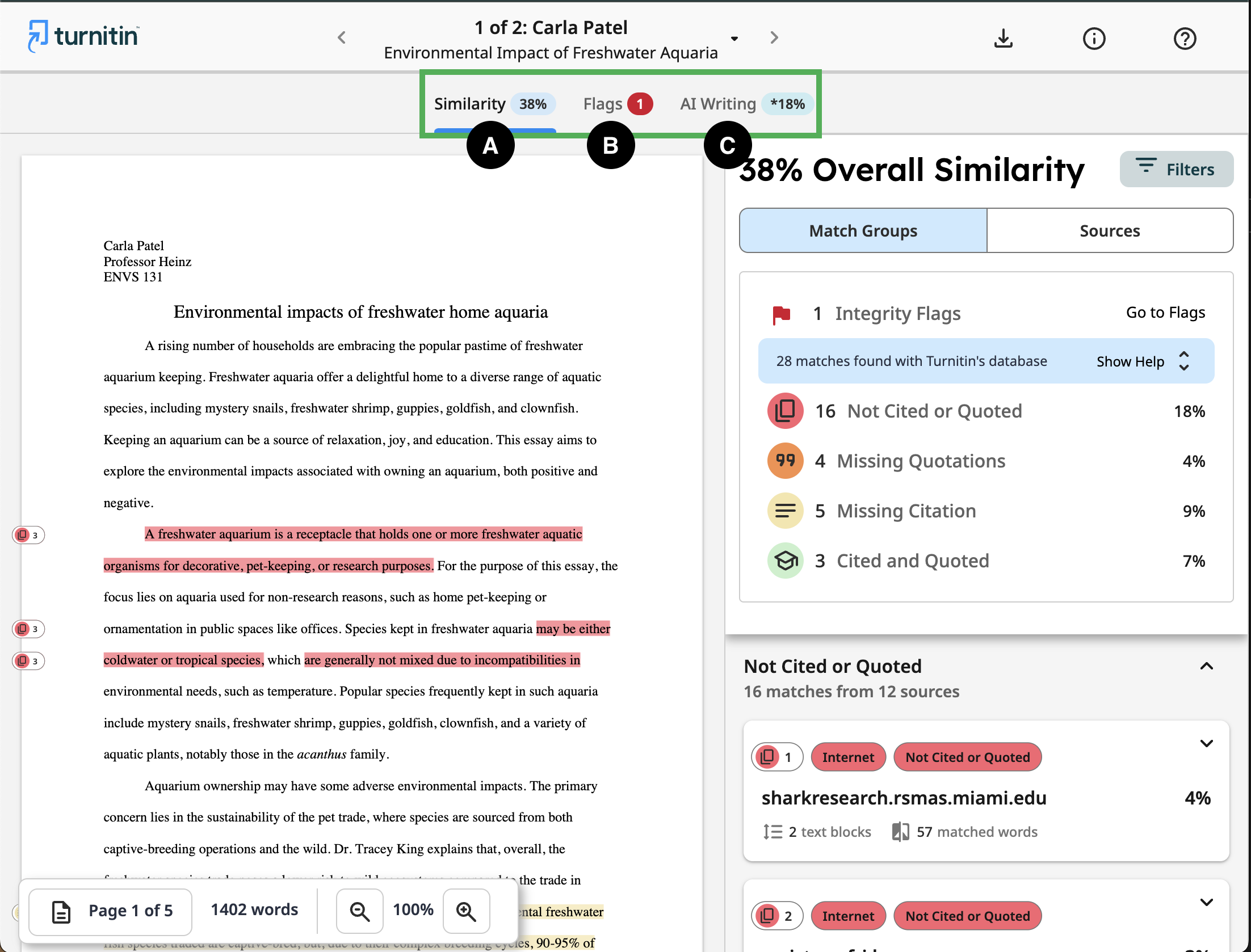 How to interpret the Turnitin Similarity Report (Instructors) UC San Diego Extended Studies Online